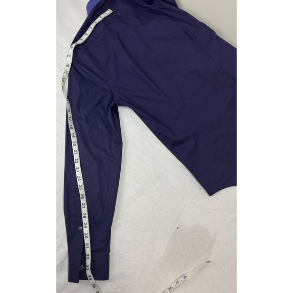 Calvin Klein Purple Satin Placket Shirt Size S Whimsigoth Contrast Trim Temp Reg - Picture 8 of 9